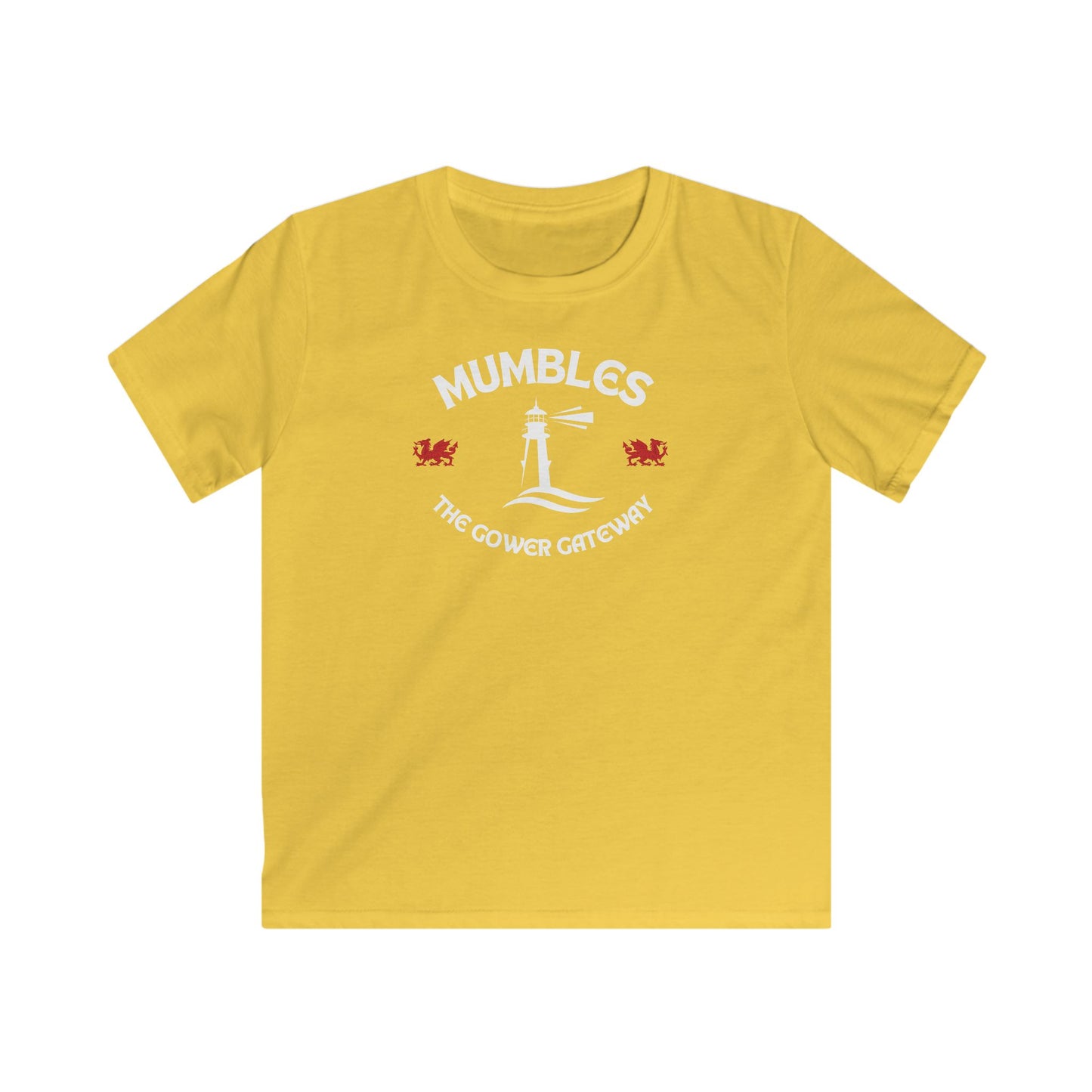 "Mumbles The Gower Gateway" Lighthouse Tee | Kid's Tee Shirt (Children's Souvenir)