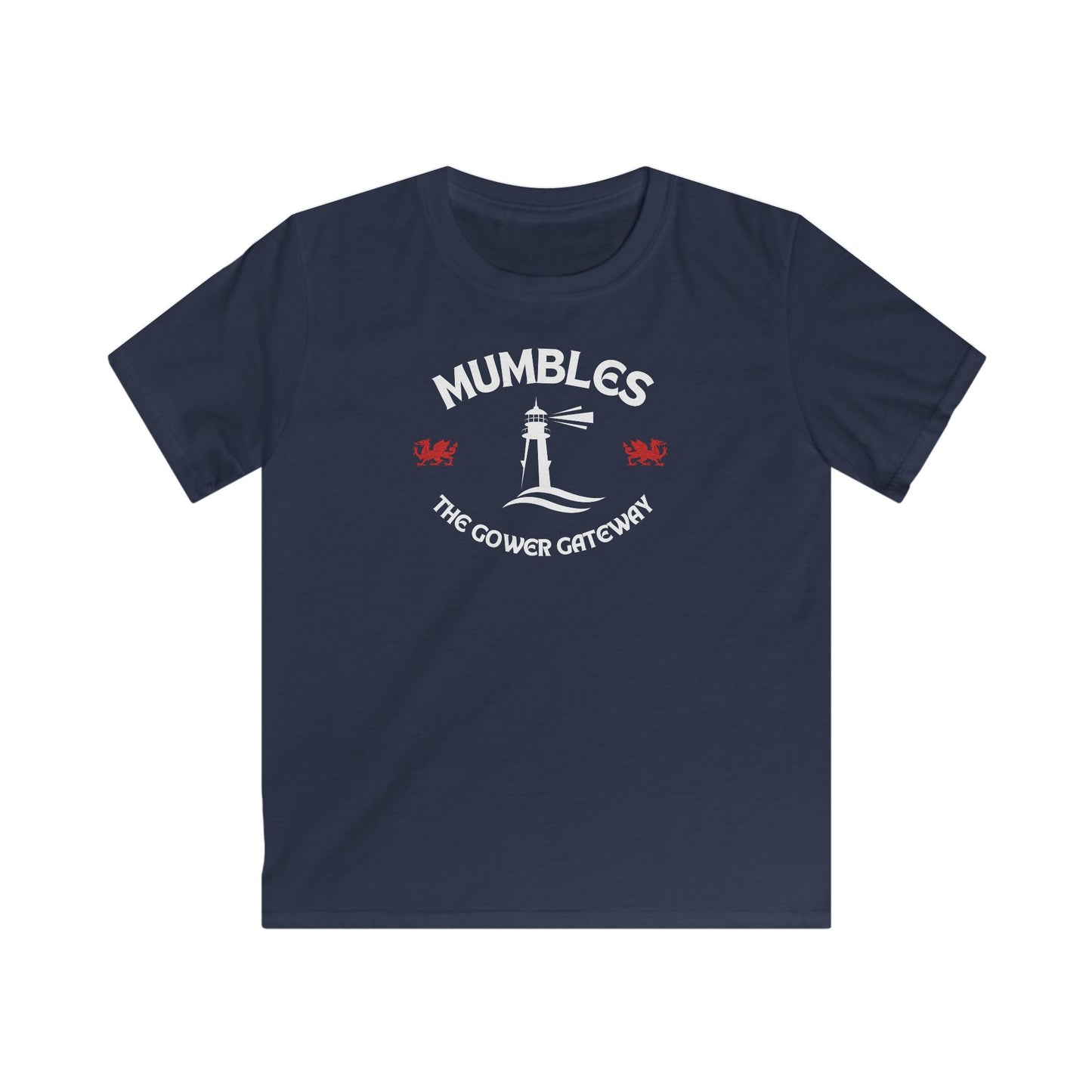 "Mumbles The Gower Gateway" Lighthouse Tee | Kid's Tee Shirt (Children's Souvenir)