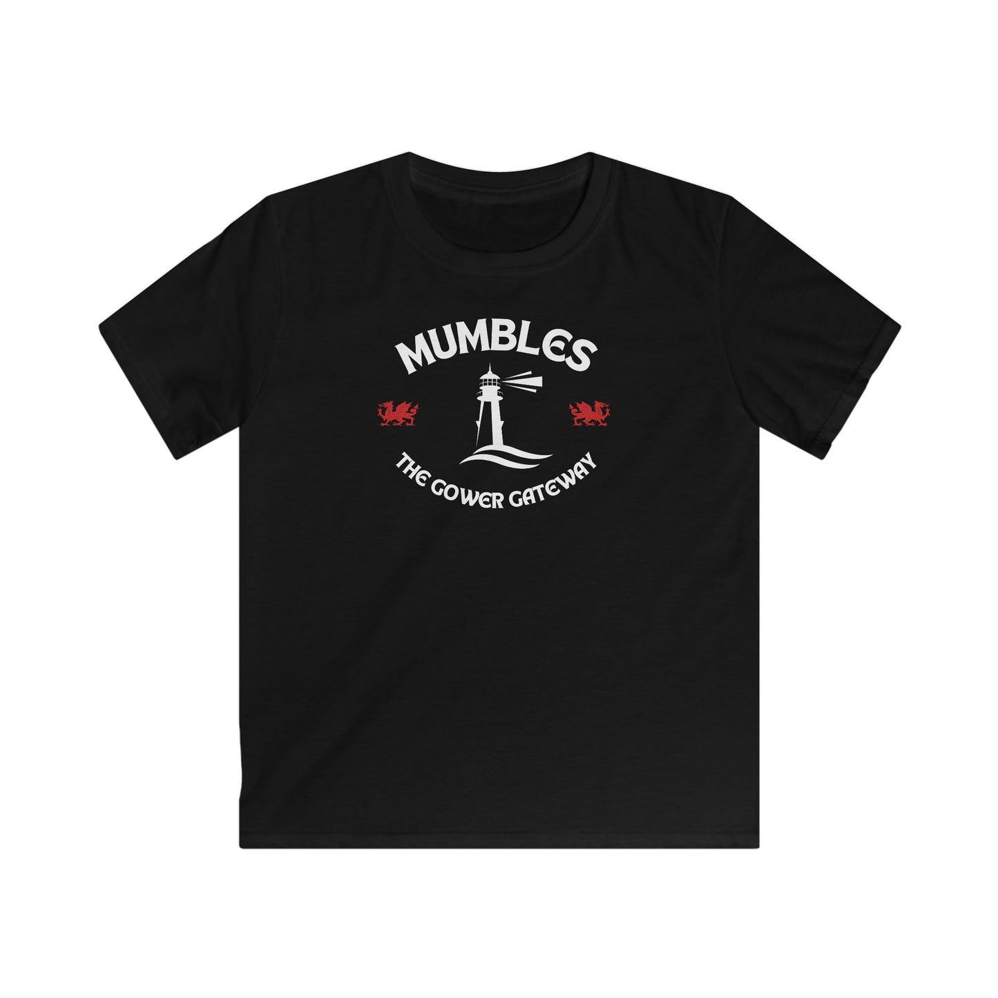 "Mumbles The Gower Gateway" Lighthouse Tee | Kid's Tee Shirt (Children's Souvenir)